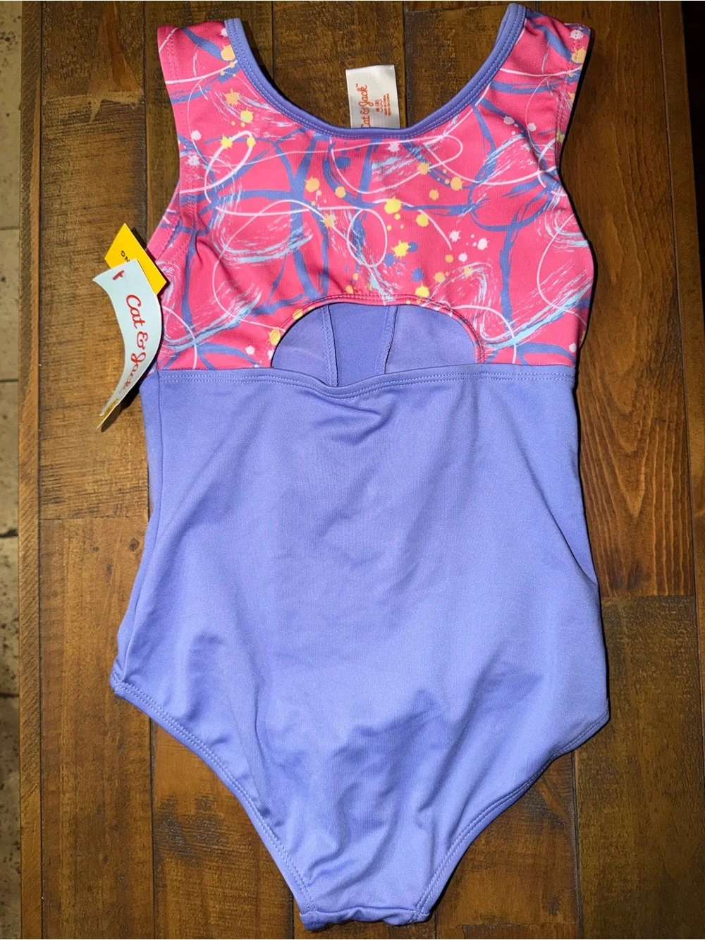 Cat & Jack Purple and Pink Girls' Sparkle Leotard